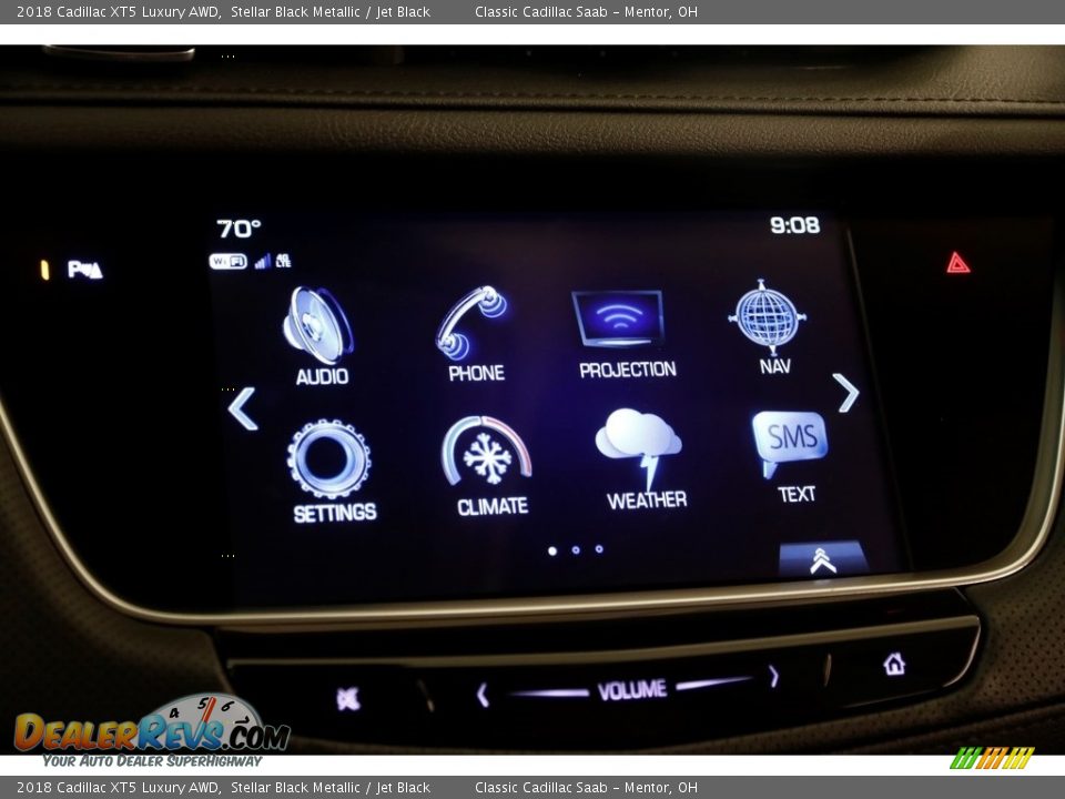 2018 Cadillac XT5 Luxury AWD Stellar Black Metallic / Jet Black Photo #10