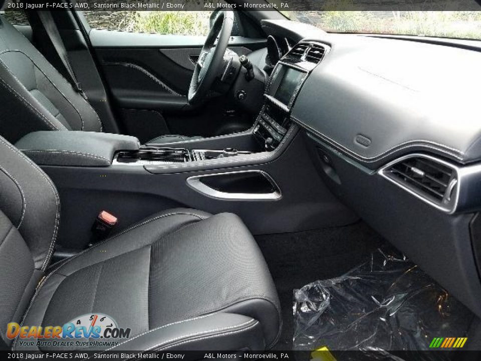 2018 Jaguar F-PACE S AWD Santorini Black Metallic / Ebony Photo #3