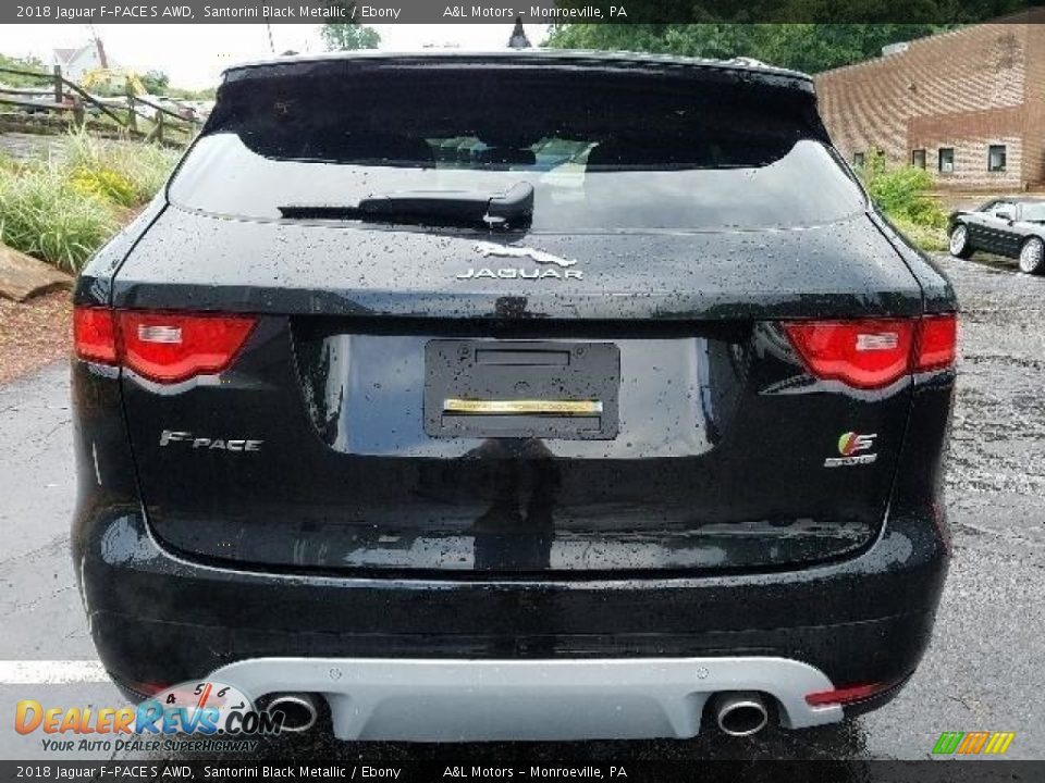 2018 Jaguar F-PACE S AWD Santorini Black Metallic / Ebony Photo #7
