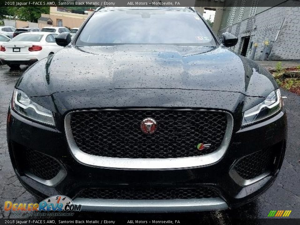 2018 Jaguar F-PACE S AWD Santorini Black Metallic / Ebony Photo #8