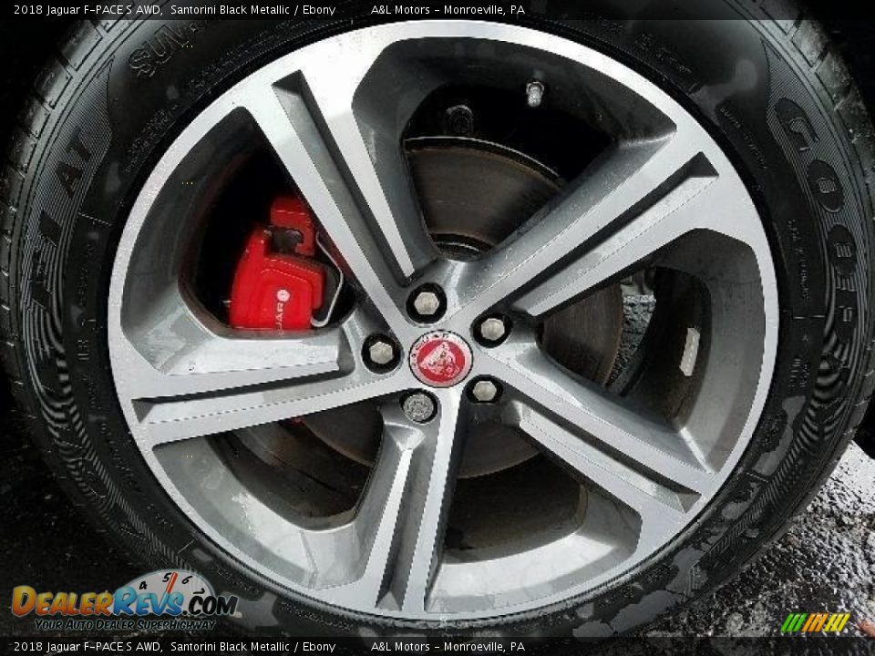 2018 Jaguar F-PACE S AWD Santorini Black Metallic / Ebony Photo #9
