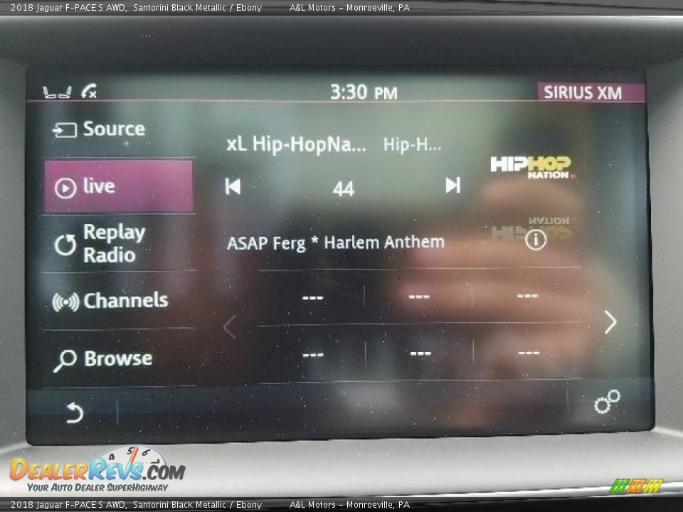 2018 Jaguar F-PACE S AWD Santorini Black Metallic / Ebony Photo #10