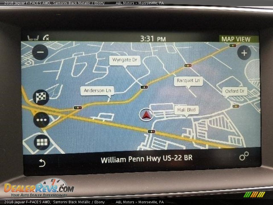 2018 Jaguar F-PACE S AWD Santorini Black Metallic / Ebony Photo #12