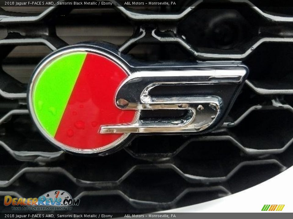 2018 Jaguar F-PACE S AWD Santorini Black Metallic / Ebony Photo #19