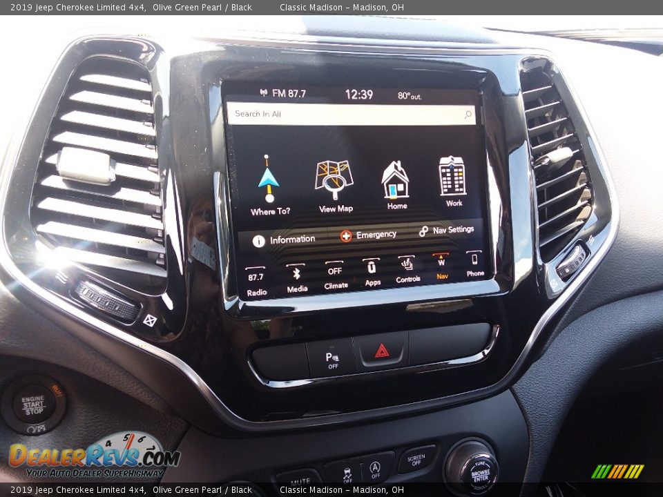 2019 Jeep Cherokee Limited 4x4 Olive Green Pearl / Black Photo #10