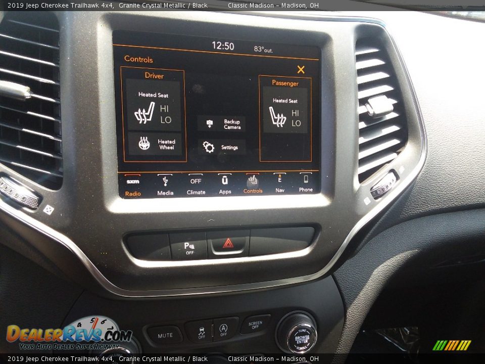 2019 Jeep Cherokee Trailhawk 4x4 Granite Crystal Metallic / Black Photo #10