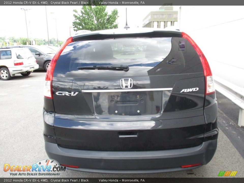 2012 Honda CR-V EX-L 4WD Crystal Black Pearl / Black Photo #4