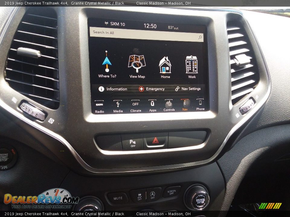 2019 Jeep Cherokee Trailhawk 4x4 Granite Crystal Metallic / Black Photo #11