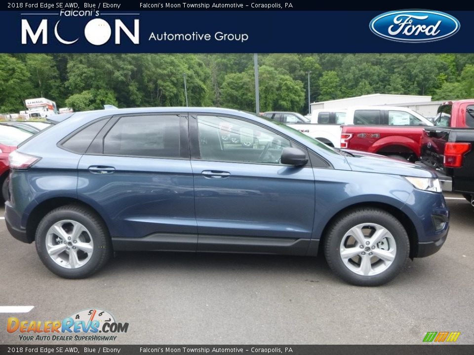 2018 Ford Edge SE AWD Blue / Ebony Photo #1