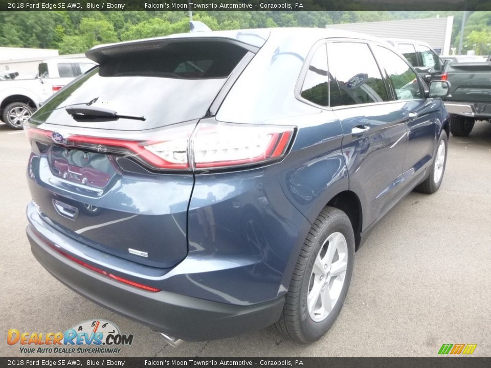2018 Ford Edge SE AWD Blue / Ebony Photo #2