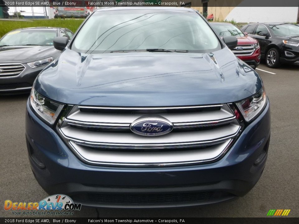 2018 Ford Edge SE AWD Blue / Ebony Photo #4