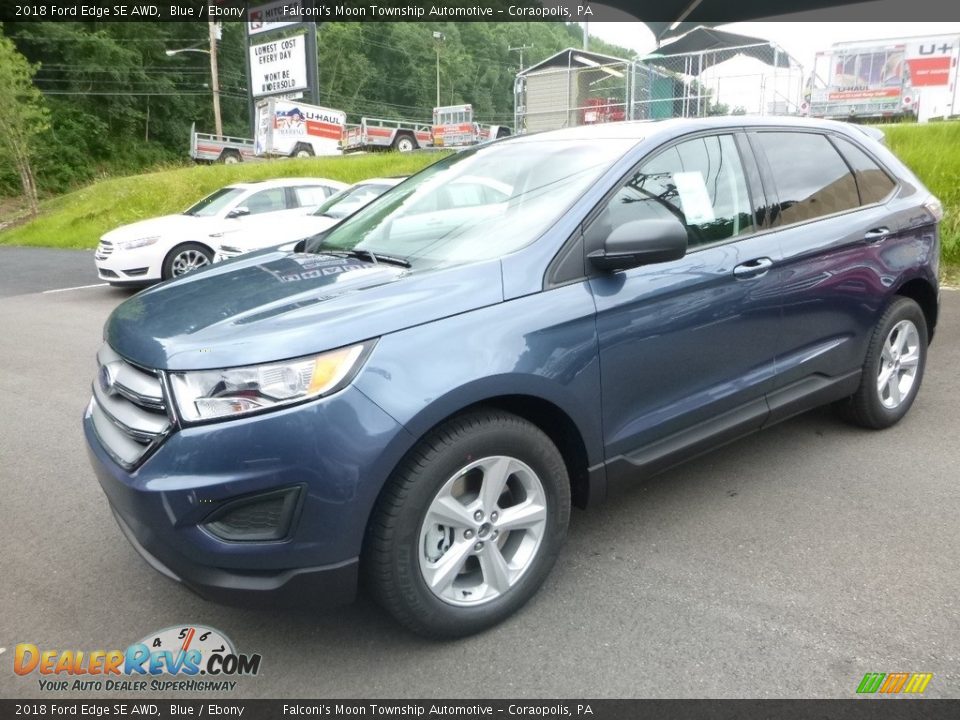 2018 Ford Edge SE AWD Blue / Ebony Photo #5