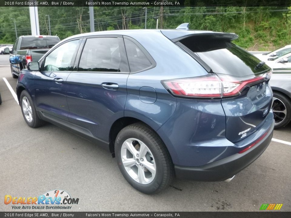 2018 Ford Edge SE AWD Blue / Ebony Photo #6