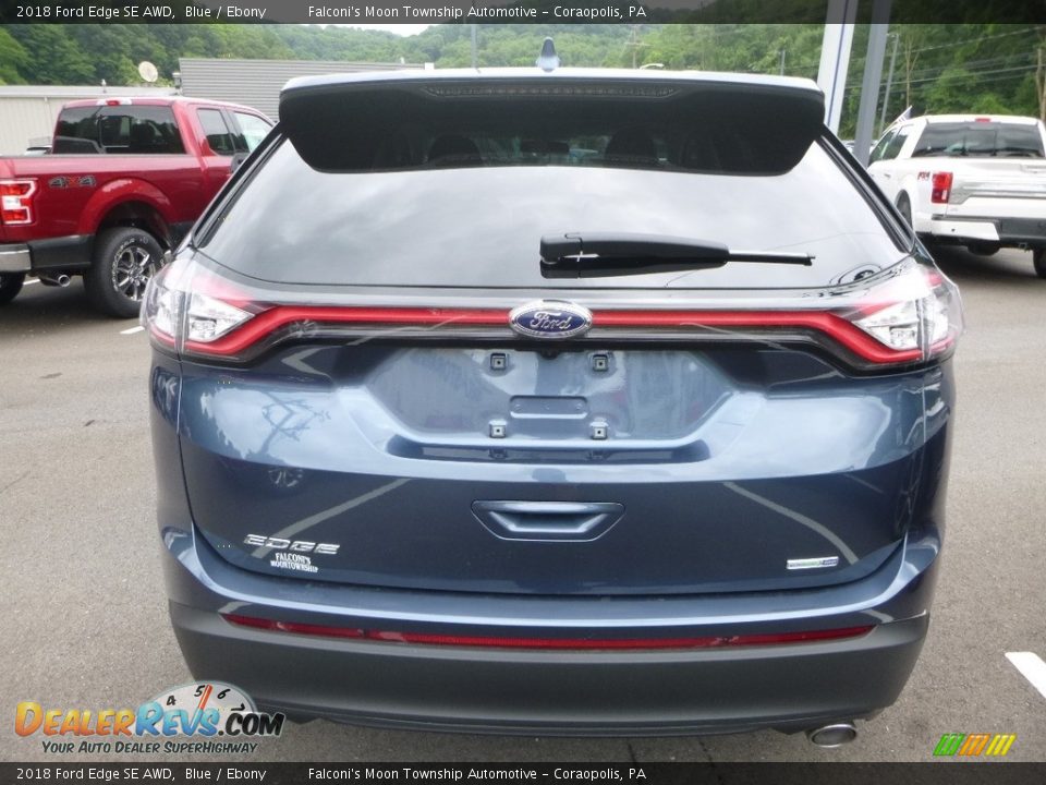 2018 Ford Edge SE AWD Blue / Ebony Photo #7