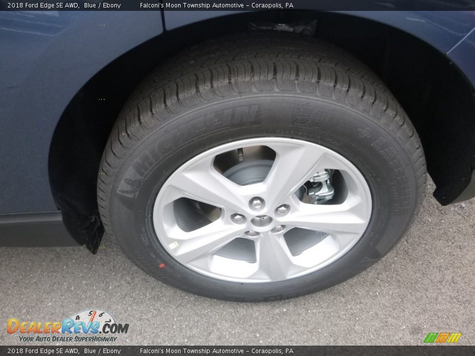2018 Ford Edge SE AWD Blue / Ebony Photo #8