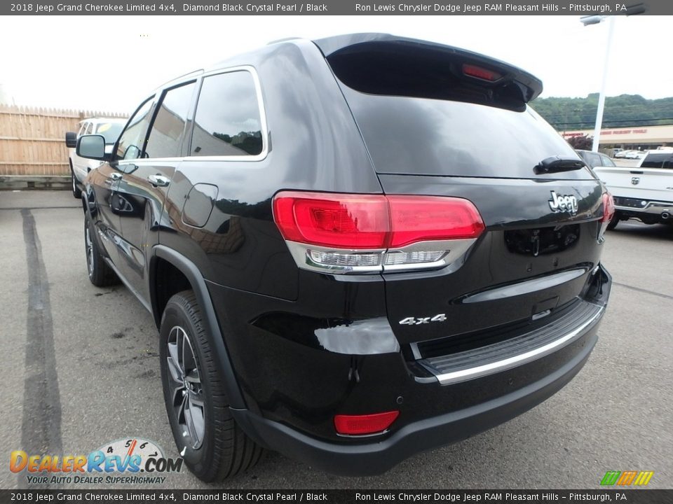 2018 Jeep Grand Cherokee Limited 4x4 Diamond Black Crystal Pearl / Black Photo #3