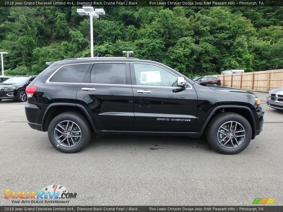 2018 Jeep Grand Cherokee Limited 4x4 Diamond Black Crystal Pearl / Black Photo #6