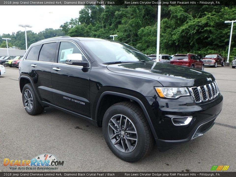 2018 Jeep Grand Cherokee Limited 4x4 Diamond Black Crystal Pearl / Black Photo #7