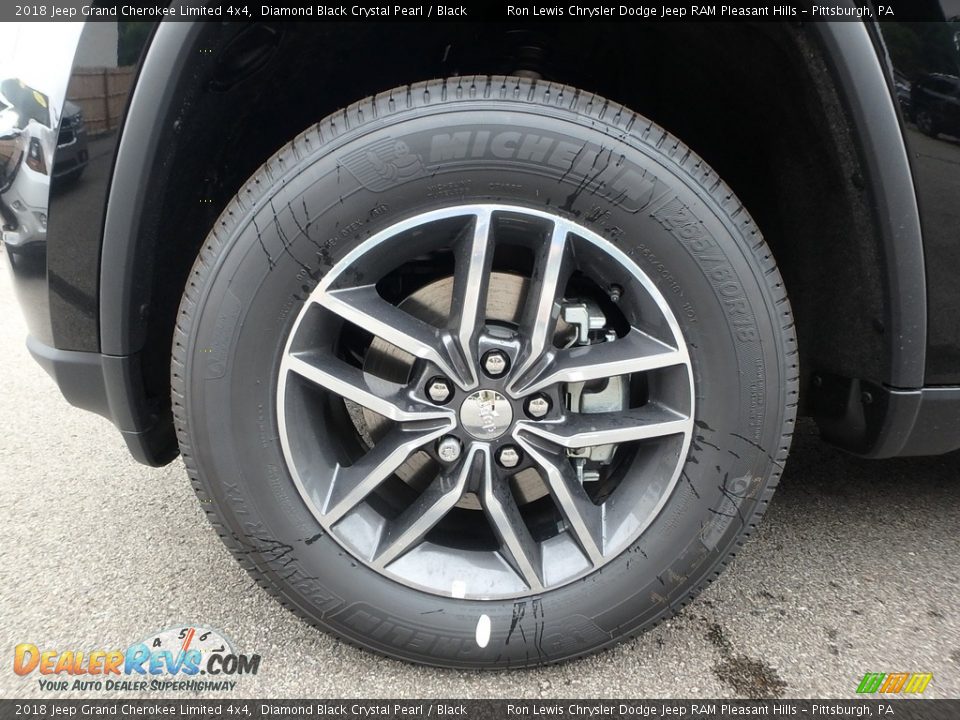 2018 Jeep Grand Cherokee Limited 4x4 Diamond Black Crystal Pearl / Black Photo #9