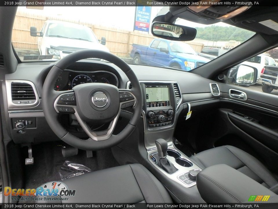 2018 Jeep Grand Cherokee Limited 4x4 Diamond Black Crystal Pearl / Black Photo #12