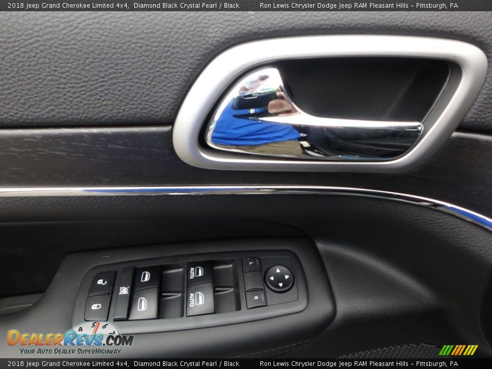 2018 Jeep Grand Cherokee Limited 4x4 Diamond Black Crystal Pearl / Black Photo #13
