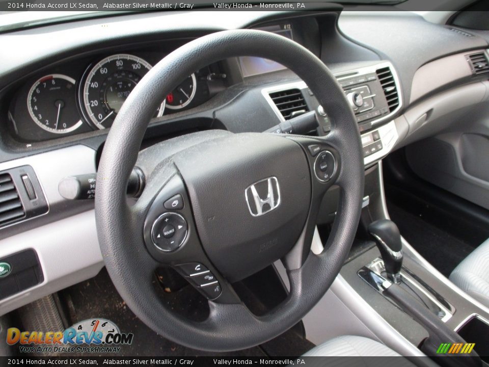 2014 Honda Accord LX Sedan Alabaster Silver Metallic / Gray Photo #12