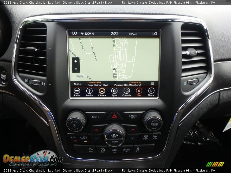 2018 Jeep Grand Cherokee Limited 4x4 Diamond Black Crystal Pearl / Black Photo #17