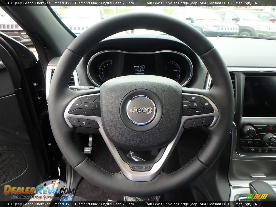 2018 Jeep Grand Cherokee Limited 4x4 Diamond Black Crystal Pearl / Black Photo #20
