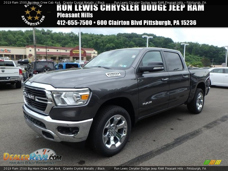 2019 Ram 1500 Big Horn Crew Cab 4x4 Granite Crystal Metallic / Black Photo #1