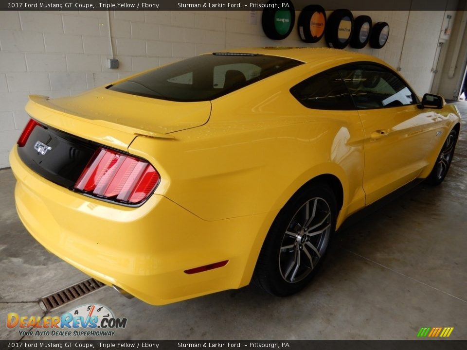 2017 Ford Mustang GT Coupe Triple Yellow / Ebony Photo #2