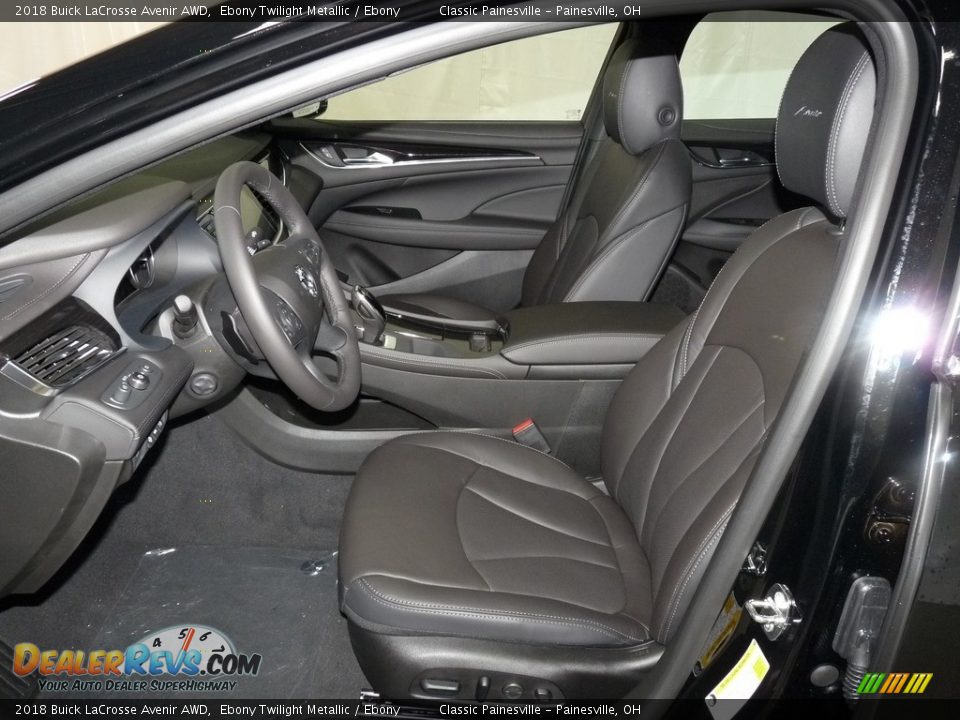 Ebony Interior - 2018 Buick LaCrosse Avenir AWD Photo #7
