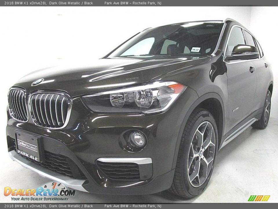 2018 BMW X1 xDrive28i Dark Olive Metallic / Black Photo #1