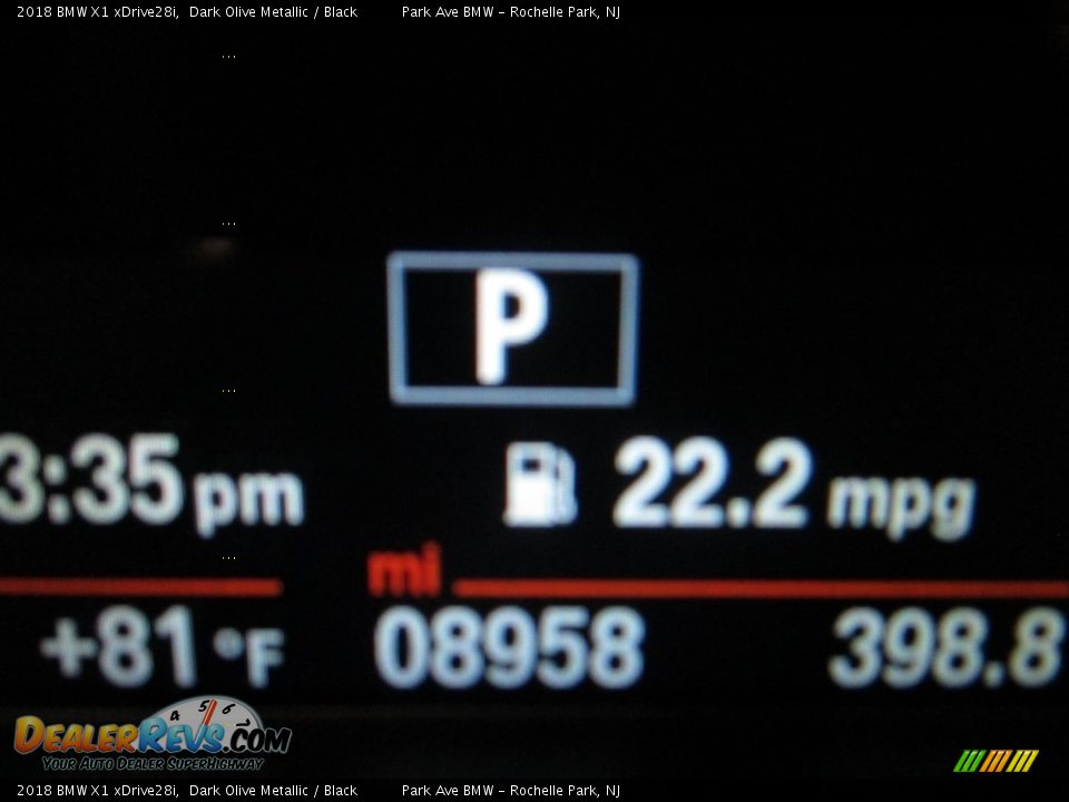 2018 BMW X1 xDrive28i Dark Olive Metallic / Black Photo #27