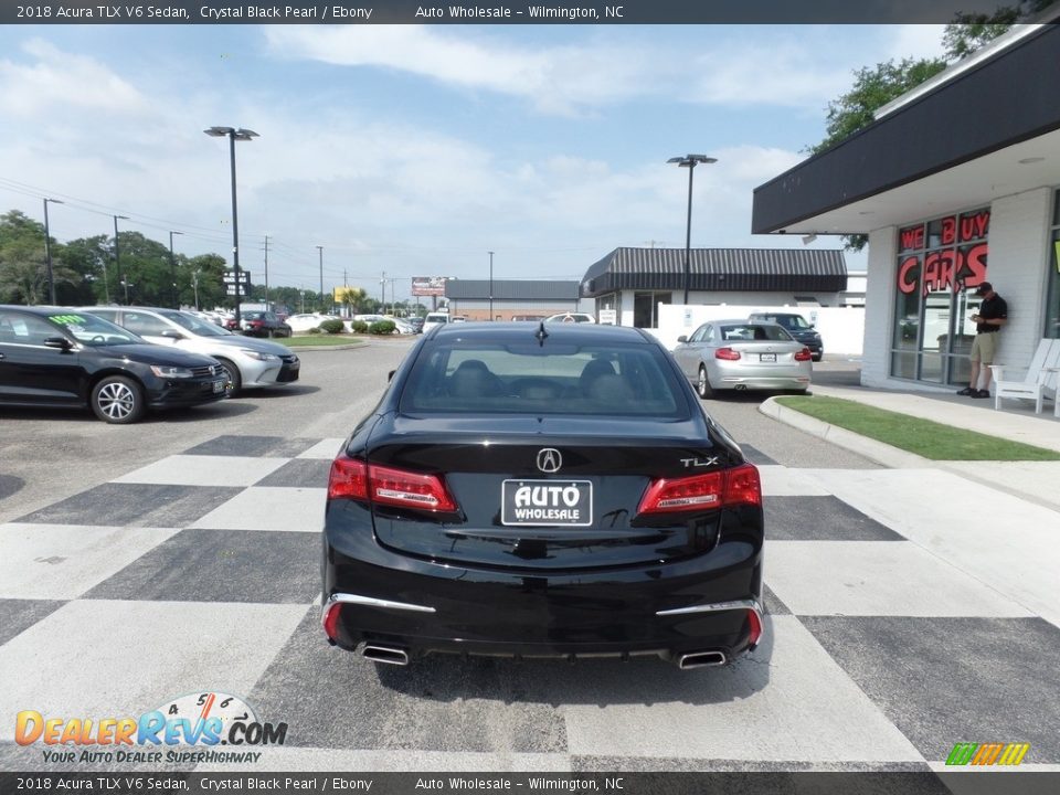 2018 Acura TLX V6 Sedan Crystal Black Pearl / Ebony Photo #4