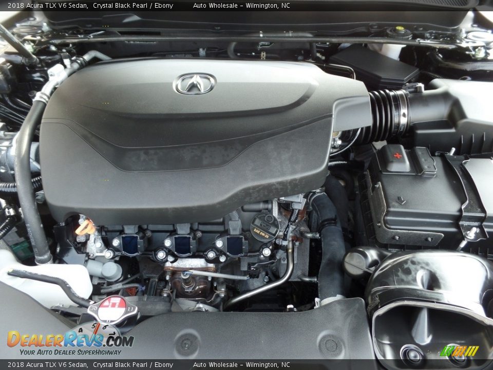 2018 Acura TLX V6 Sedan Crystal Black Pearl / Ebony Photo #6