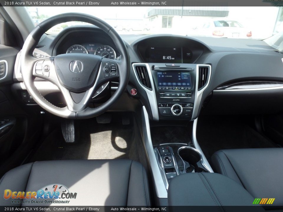 2018 Acura TLX V6 Sedan Crystal Black Pearl / Ebony Photo #16
