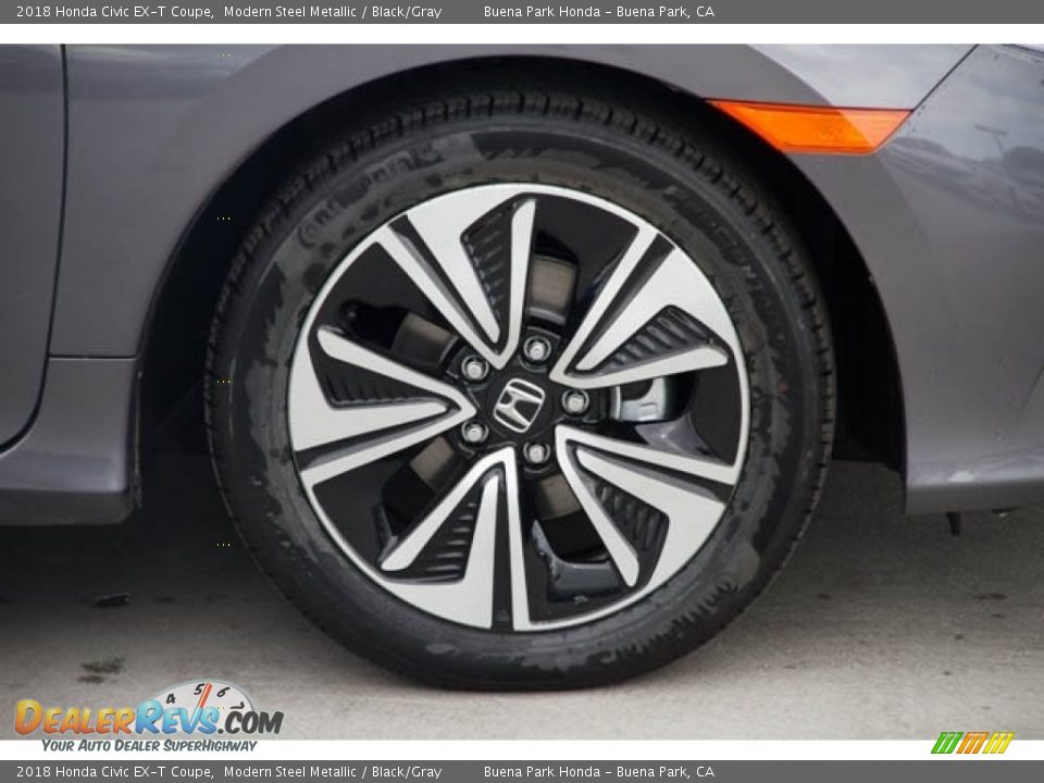 2018 Honda Civic EX-T Coupe Modern Steel Metallic / Black/Gray Photo #4