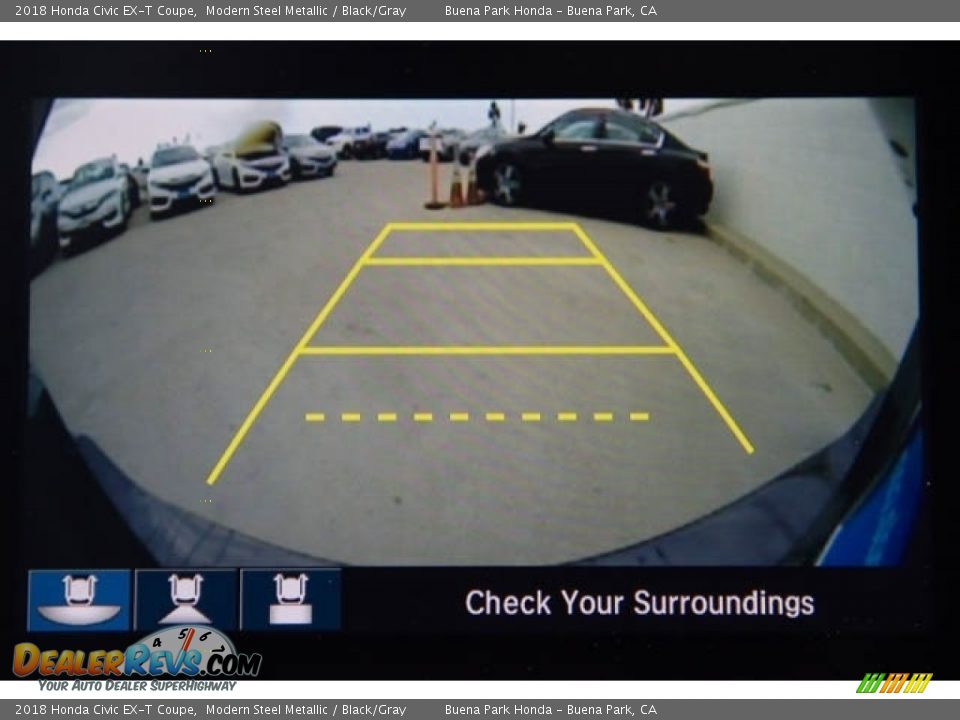 2018 Honda Civic EX-T Coupe Modern Steel Metallic / Black/Gray Photo #5