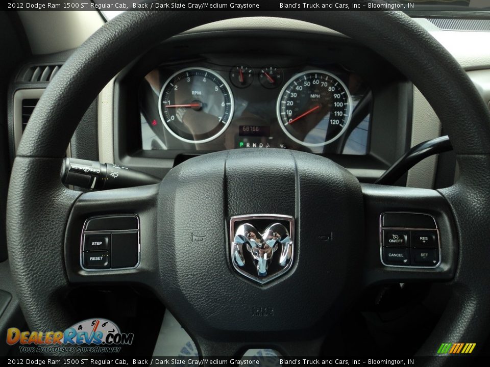 2012 Dodge Ram 1500 ST Regular Cab Black / Dark Slate Gray/Medium Graystone Photo #12
