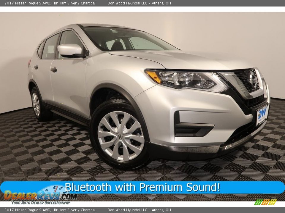 2017 Nissan Rogue S AWD Brilliant Silver / Charcoal Photo #1