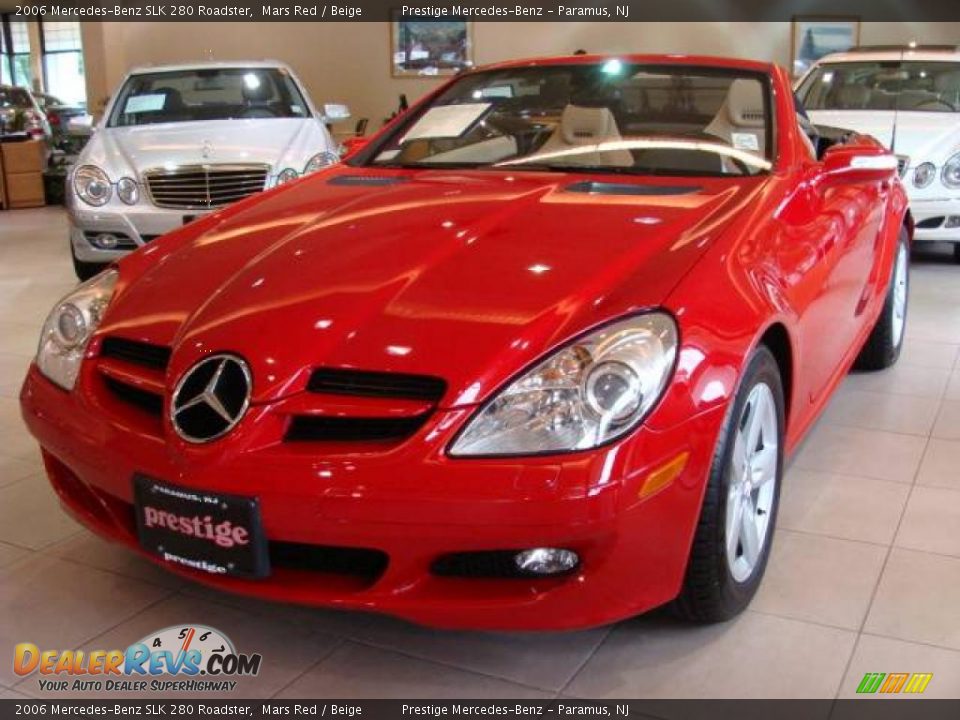 2006 Mercedes-Benz SLK 280 Roadster Mars Red / Beige Photo #3