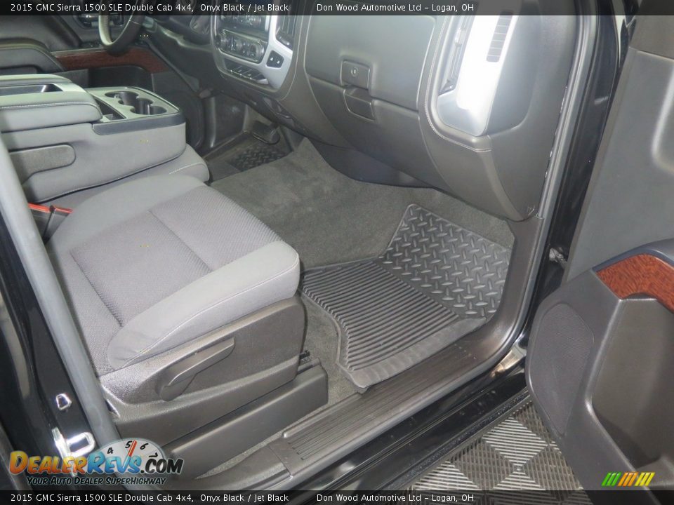2015 GMC Sierra 1500 SLE Double Cab 4x4 Onyx Black / Jet Black Photo #30