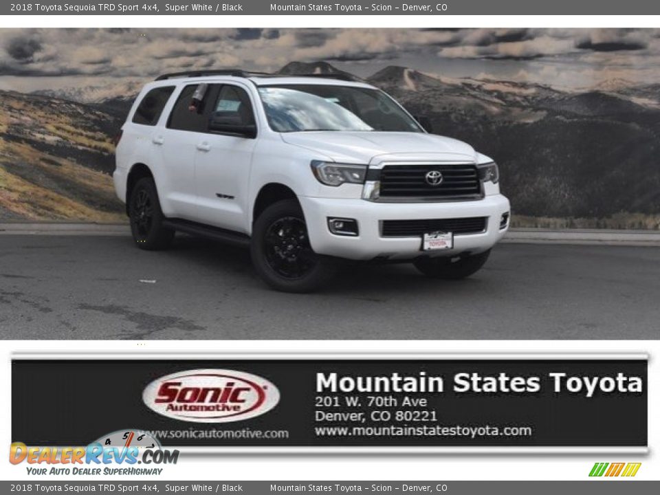 2018 Toyota Sequoia TRD Sport 4x4 Super White / Black Photo #1
