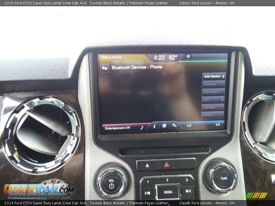 2014 Ford F250 Super Duty Lariat Crew Cab 4x4 Tuxedo Black Metallic / Platinum Pecan Leather Photo #13