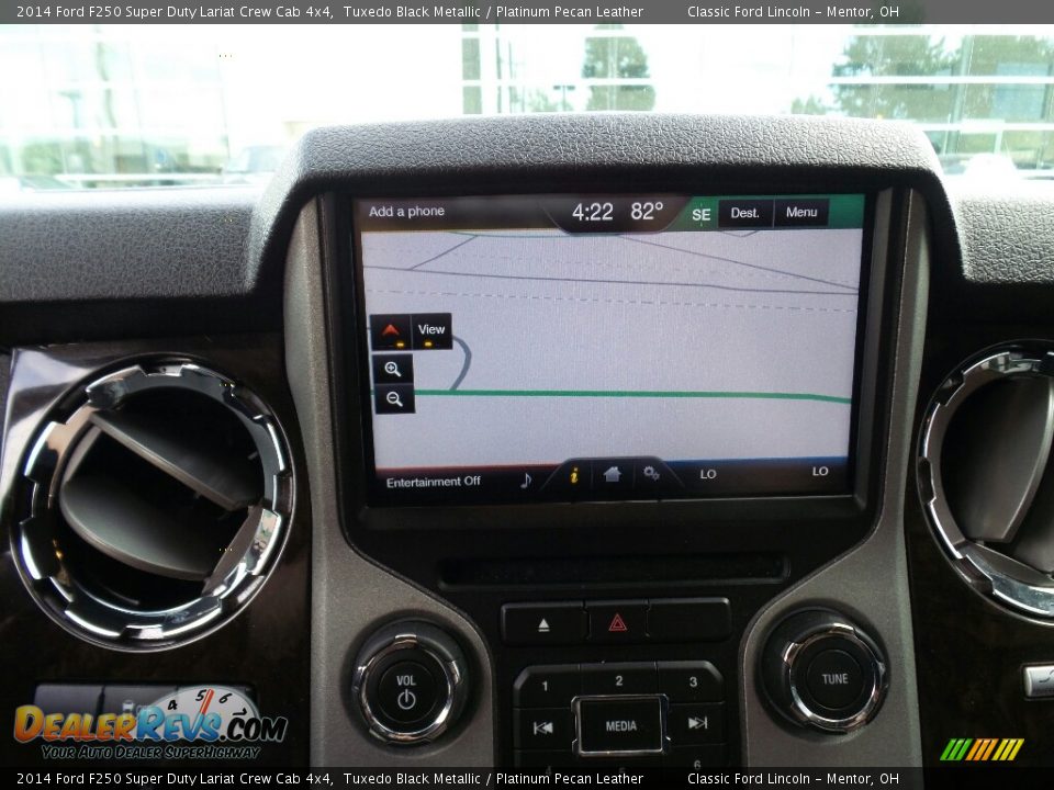 2014 Ford F250 Super Duty Lariat Crew Cab 4x4 Tuxedo Black Metallic / Platinum Pecan Leather Photo #15