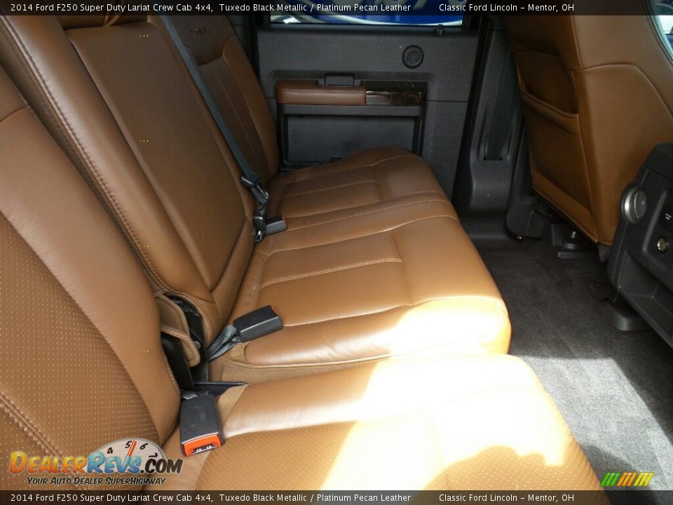 2014 Ford F250 Super Duty Lariat Crew Cab 4x4 Tuxedo Black Metallic / Platinum Pecan Leather Photo #21