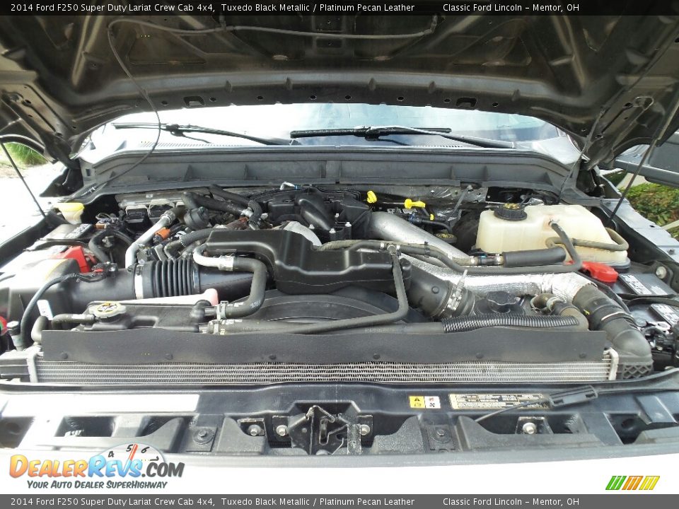 2014 Ford F250 Super Duty Lariat Crew Cab 4x4 Tuxedo Black Metallic / Platinum Pecan Leather Photo #24