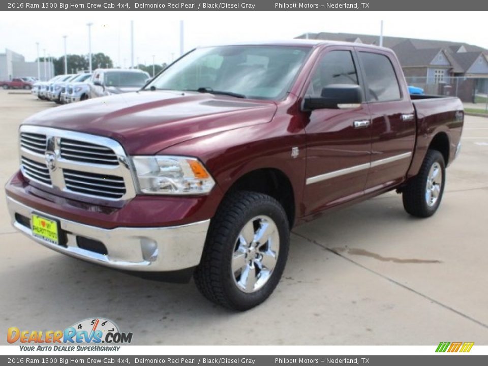 2016 Ram 1500 Big Horn Crew Cab 4x4 Delmonico Red Pearl / Black/Diesel Gray Photo #3