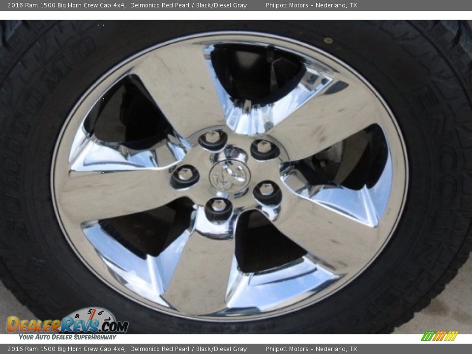 2016 Ram 1500 Big Horn Crew Cab 4x4 Delmonico Red Pearl / Black/Diesel Gray Photo #4