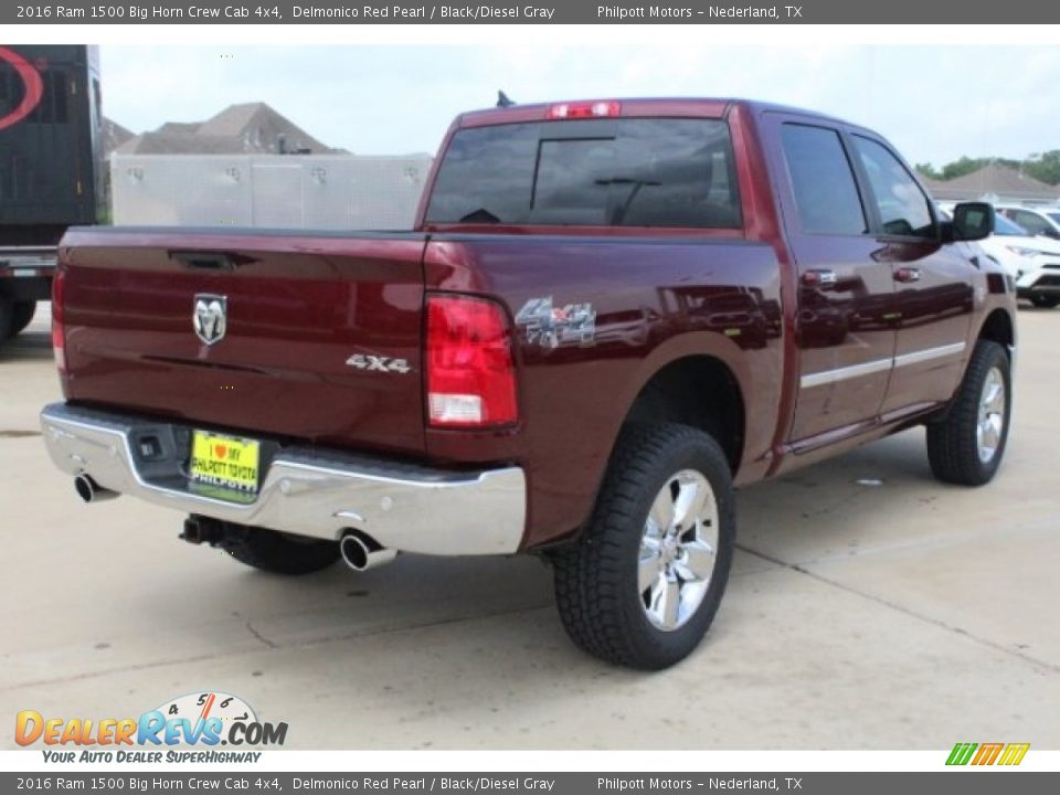 2016 Ram 1500 Big Horn Crew Cab 4x4 Delmonico Red Pearl / Black/Diesel Gray Photo #8
